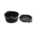 CASSEROLE IRON 2 IN 1 CAST IRON 25cm WITH FRYING PAN LID