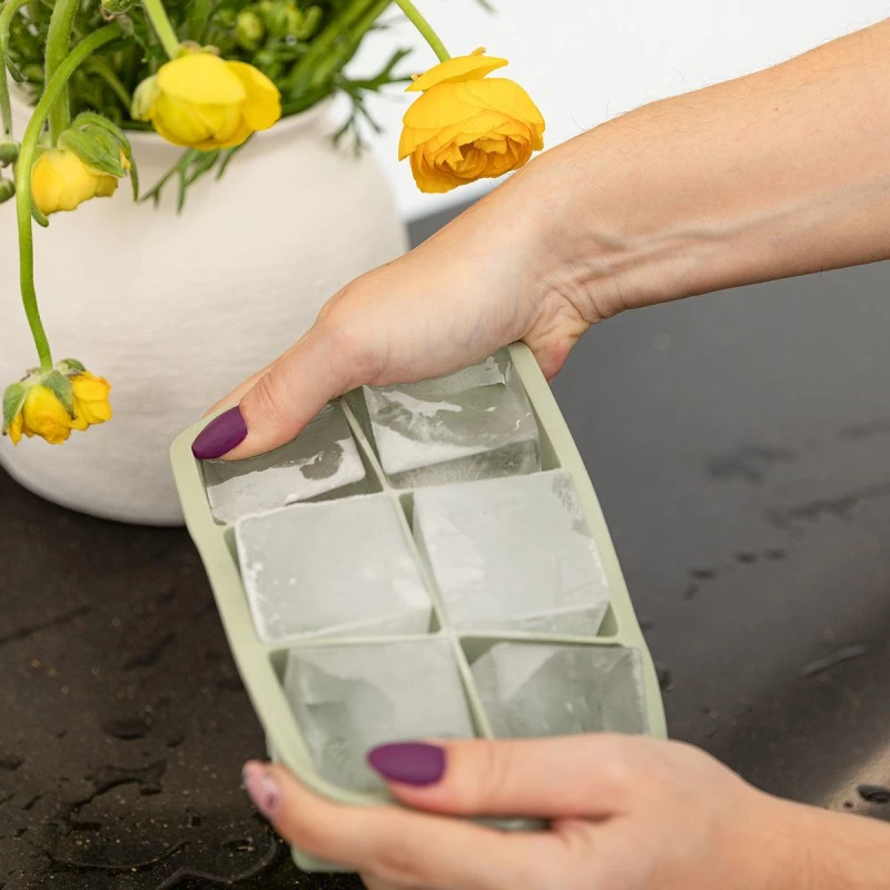 ICE-CUBE TRAY SILICONE 6 CASES MINT