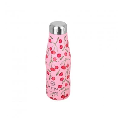 INSULATED BOTTLE TRAVEL FLASK SAVE THE AEGEAN 500ml CHERRY ROSE