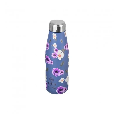 INSULATED BOTTLE TRAVEL FLASK SAVE THE AEGEAN 500ml GARDEN BLUE