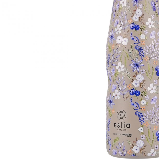 INSULATED BOTTLE TRAVEL FLASK SAVE THE AEGEAN 500ml SYMPHONY TAUPE