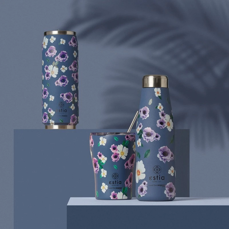 ESTIA ΘΕΡΜΟΣ TRAVEL CUP SAVE THE AEGEAN 500ml GARDEN BLUE