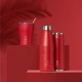 INSULATED COFFEE MUG SAVE THE AEGEAN 350ml SCARLET RED