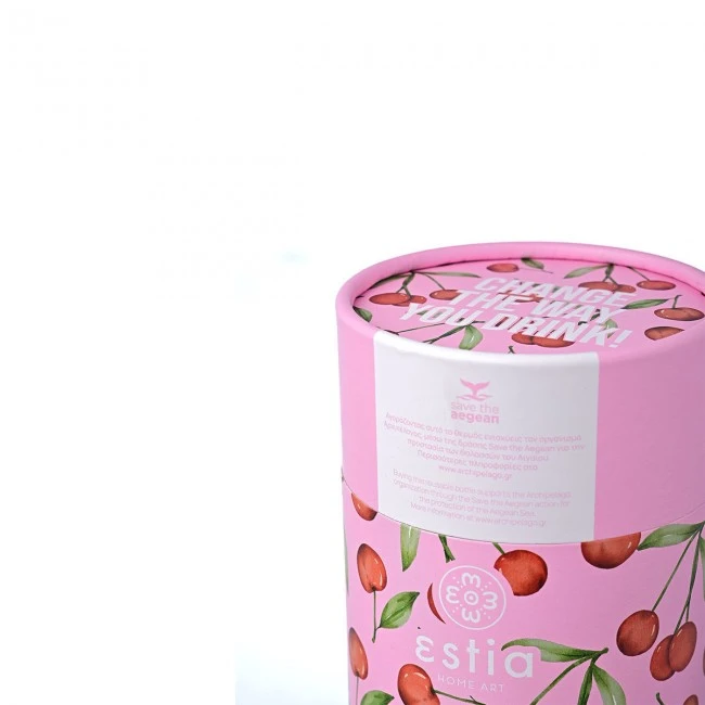 INSULATED COFFEE MUG SAVE THE AEGEAN 350ml CHERRY ROSE