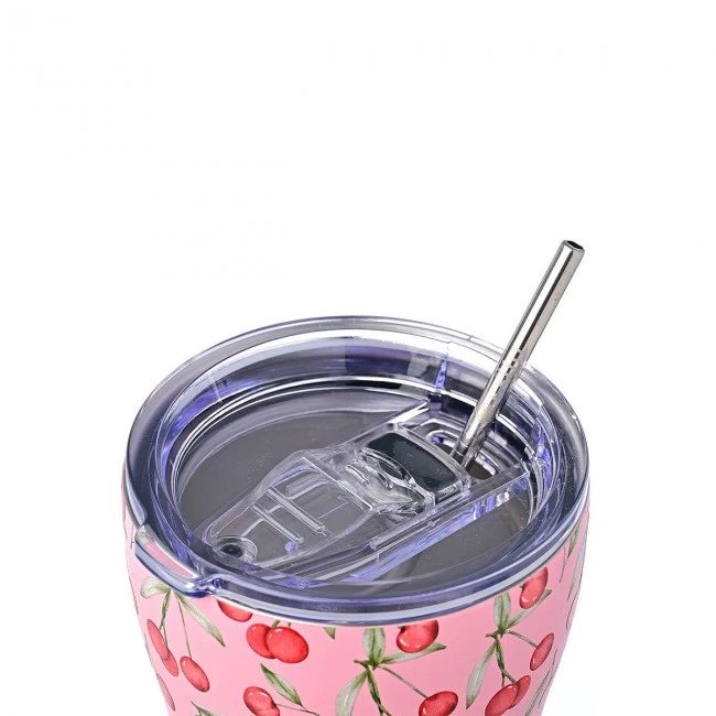 INSULATED COFFEE MUG SAVE THE AEGEAN 350ml CHERRY ROSE