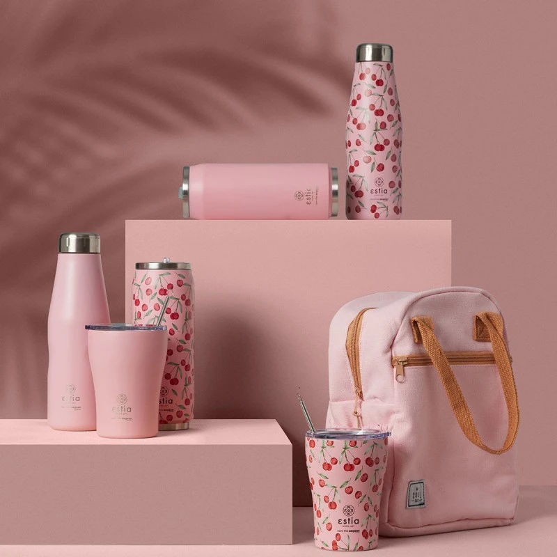 INSULATED COFFEE MUG SAVE THE AEGEAN 350ml CHERRY ROSE
