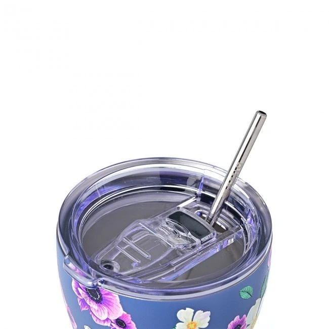 INSULATED COFFEE MUG SAVE THE AEGEAN 350ml GARDEN BLUE