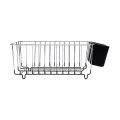 SINK BASKET METALLIC 35x30x15cm WITH BLACK SILICONE BASE