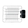 SINK BASKET METALLIC 35x30x15cm WITH BLACK SILICONE BASE