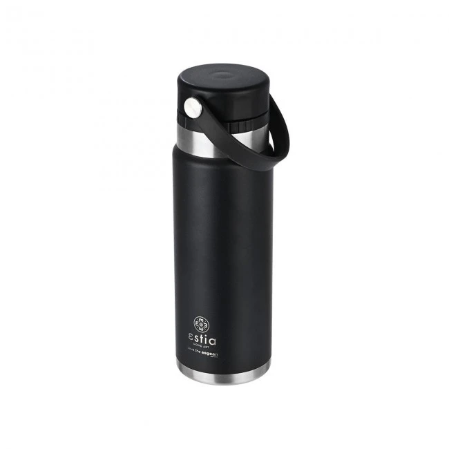 INSULATED BOTTLE TRAVEL FLASK SAVE THE AEGEAN 750ml MIDNIGHT BLACK