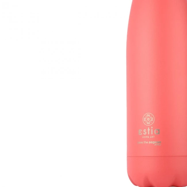 INSULATED BOTTLE FLASK LITE SAVE THE AEGEAN 500ml FUSION CORAL