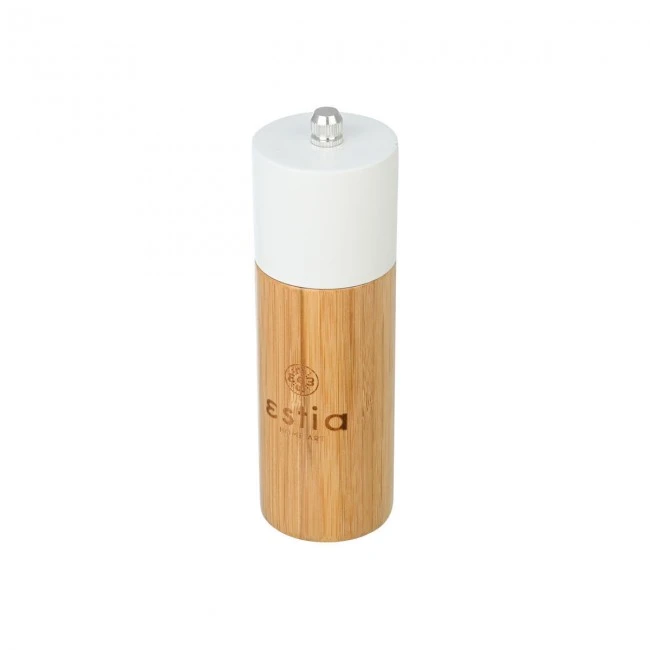 SALT/PEPPER MILL BAMBOO ESSENTIALS 5x16cm WHITE