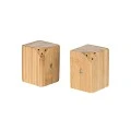 SALT &amp; PEPPER CONTAINER BAMBOO ESSENTIALS WITH MAGNET SET OF 2 PCS.