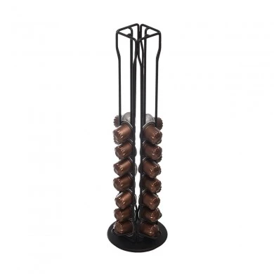 COFFEE CAPSULE HOLDER METAL BLACK METALLIC 40 PLACES BLACK