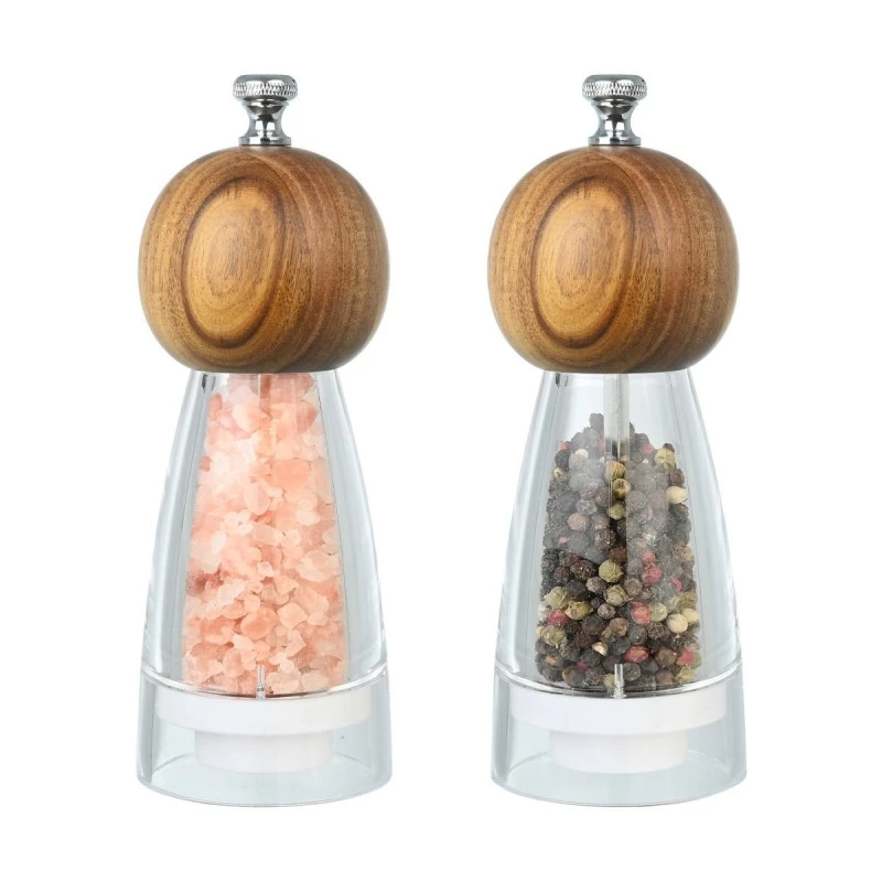 SALT/PEPPER MILL ALLURE CERAMIC TRANSPARENT