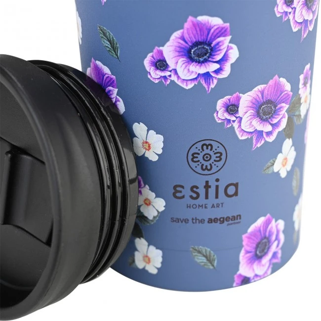 INSULATED TRAVEL MUG SAVE THE AEGEAN 500ml GARDEN BLUE