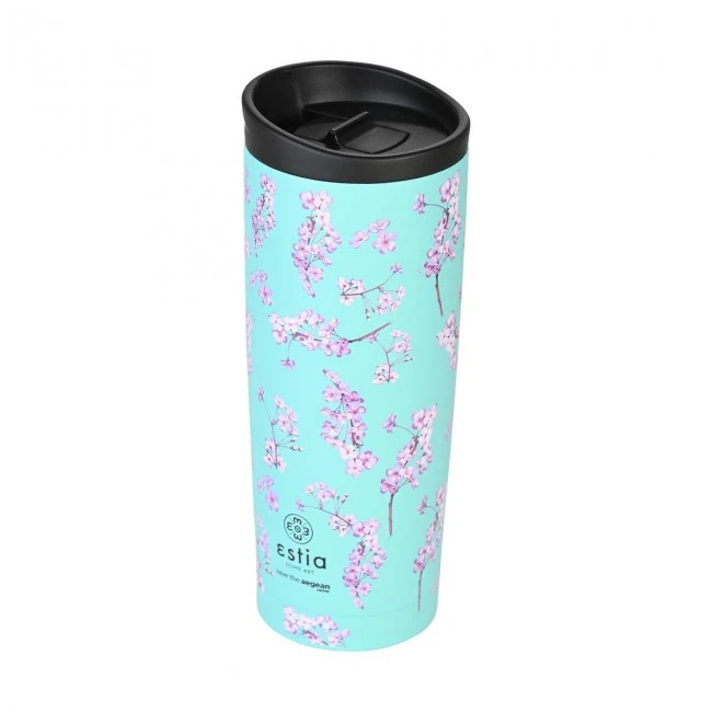 INSULATED TRAVEL MUG SAVE THE AEGEAN 500ml BLOSSOM GREEN