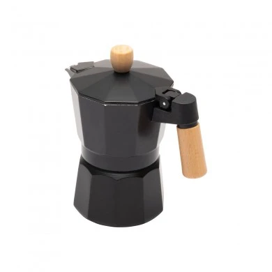 ESPRESSO POT 300ml WITH ALUMINUM BODY BLACK