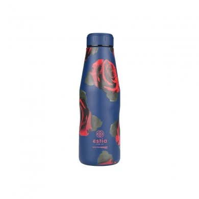 INSULATED BOTTLE TRAVEL FLASK SAVE THE AEGEAN 500ml ELECTRIC ROSES