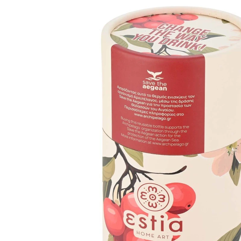ESTIA ΘΕΡΜΟΣ TRAVEL FLASK SAVE THE AEGEAN 500ml SAKURA WHISPER