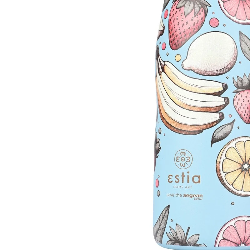 INSULATED BOTTLE TRAVEL FLASK SAVE THE AEGEAN 500ml SUBDUED HARVEST