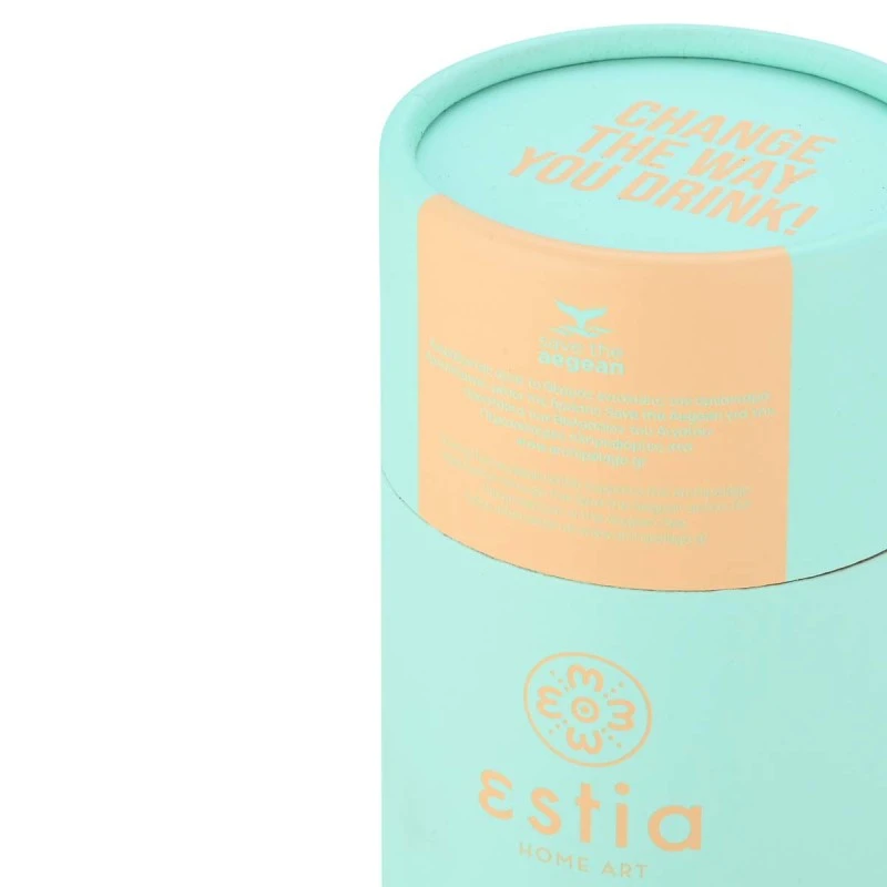 ESTIA ΘΕΡΜΟΣ TRAVEL FLASK SAVE THE AEGEAN 350ml BERMUDA GREEN