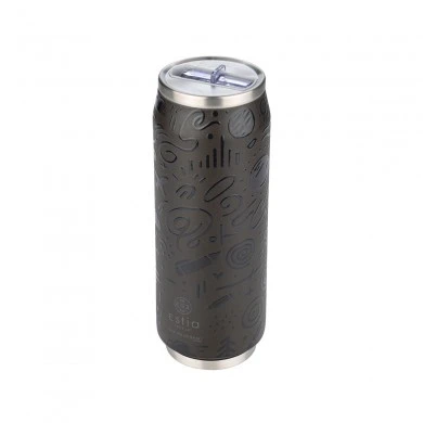 INSULATED BOTTLE TRAVEL CUP SAVE THE AEGEAN 500ml NOIR ECHO