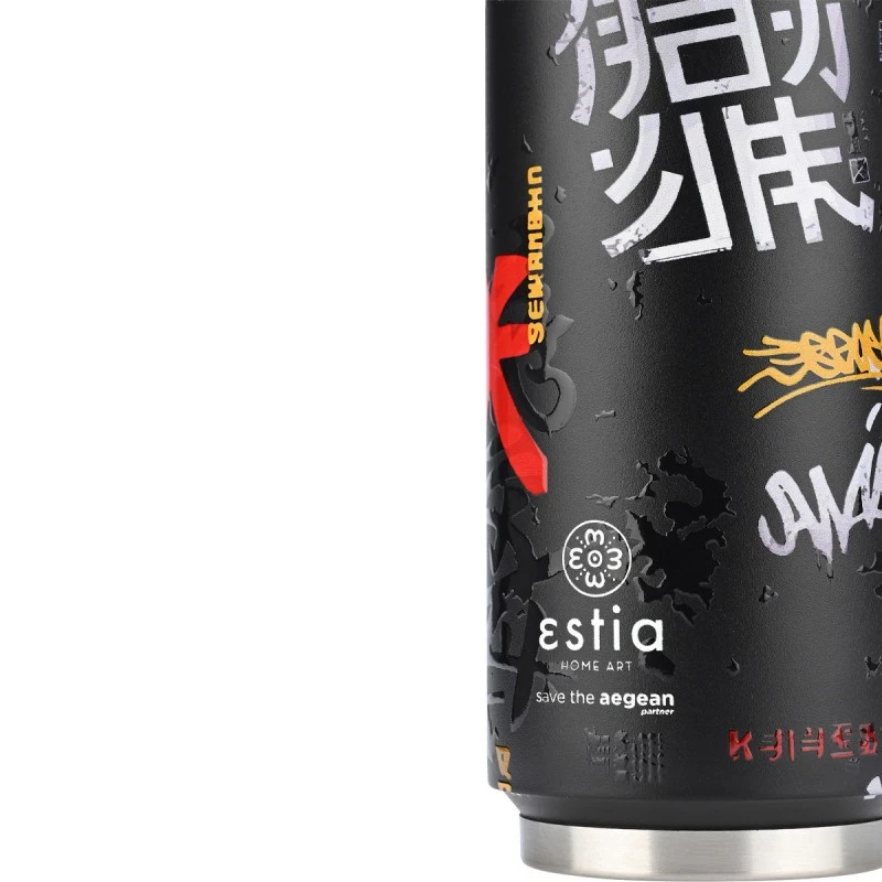 INSULATED BOTTLE TRAVEL CUP SAVE THE AEGEAN 500ml TOKYO UNDERGROUND