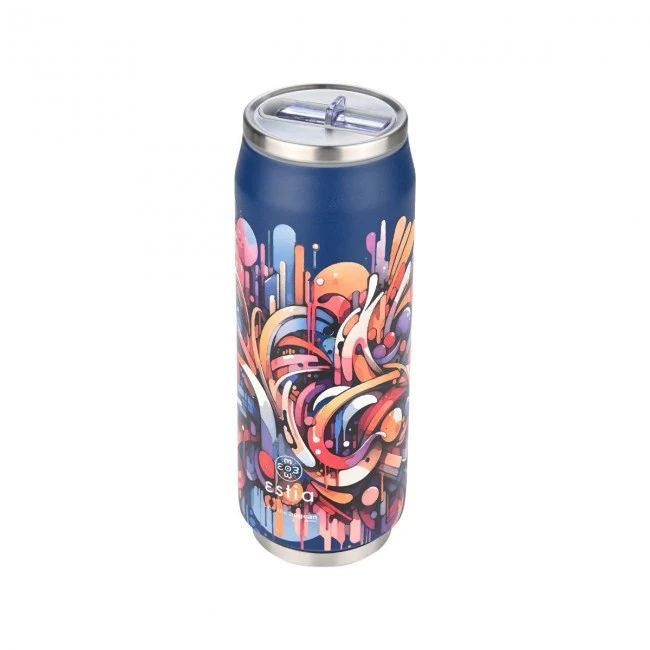 INSULATED BOTTLE TRAVEL CUP SAVE THE AEGEAN 500ml VIBRANT VORTEX