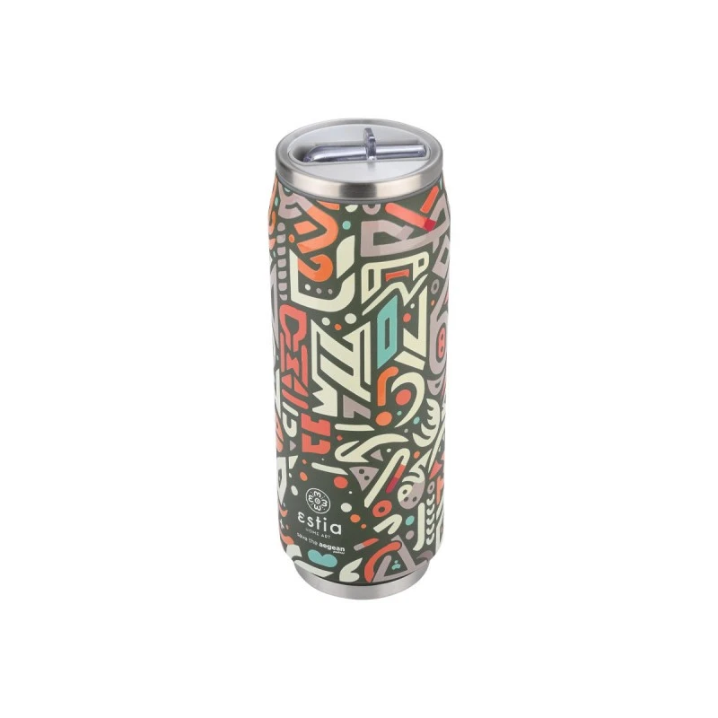 INSULATED BOTTLE TRAVEL CUP SAVE THE AEGEAN 500ml GEOVIVID