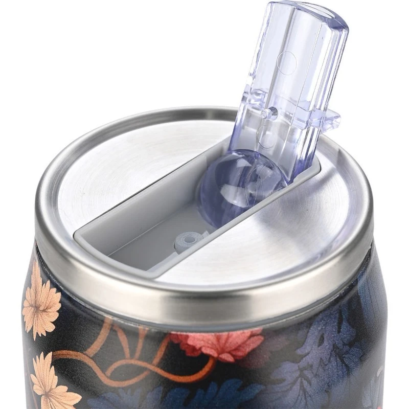 INSULATED BOTTLE TRAVEL CUP SAVE THE AEGEAN 500ml MIDNIGHT BLOSSOM