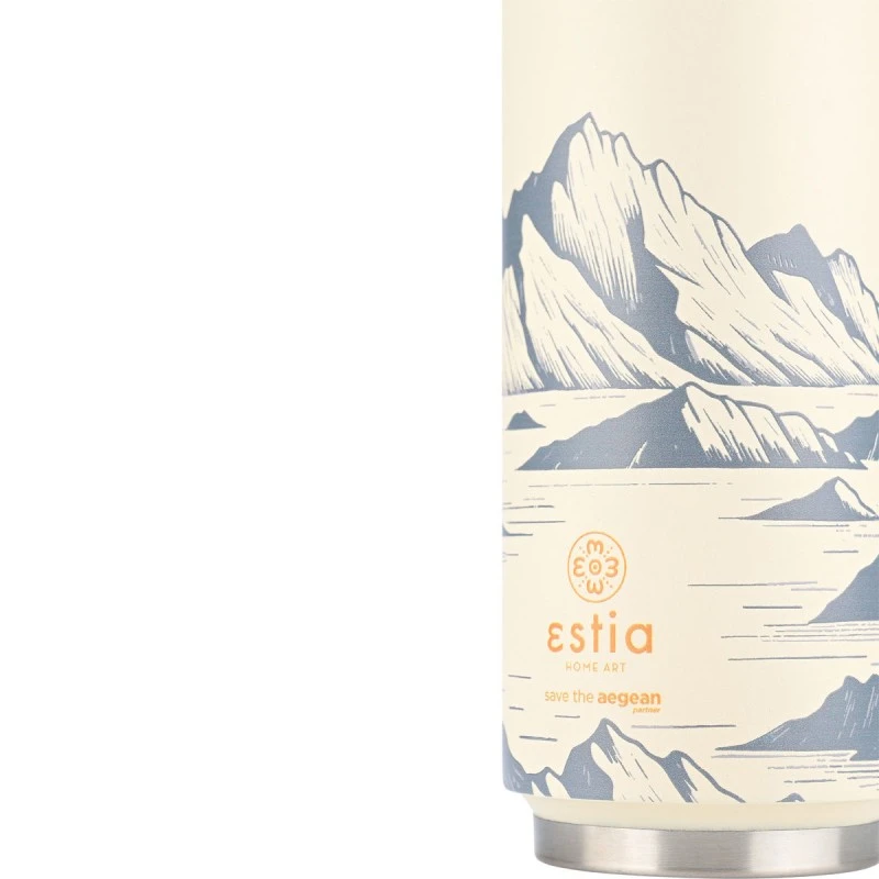 INSULATED BOTTLE TRAVEL CUP SAVE THE AEGEAN 500ml ALPINE ESSENCE
