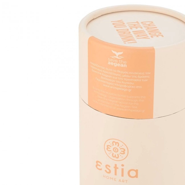 ESTIA ΘΕΡΜΟΣ TRAVEL CUP SAVE THE AEGEAN 500ml LILY WHITE