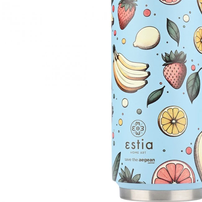 INSULATED BOTTLE TRAVEL CUP SAVE THE AEGEAN 500ml SUBDUED HARVEST