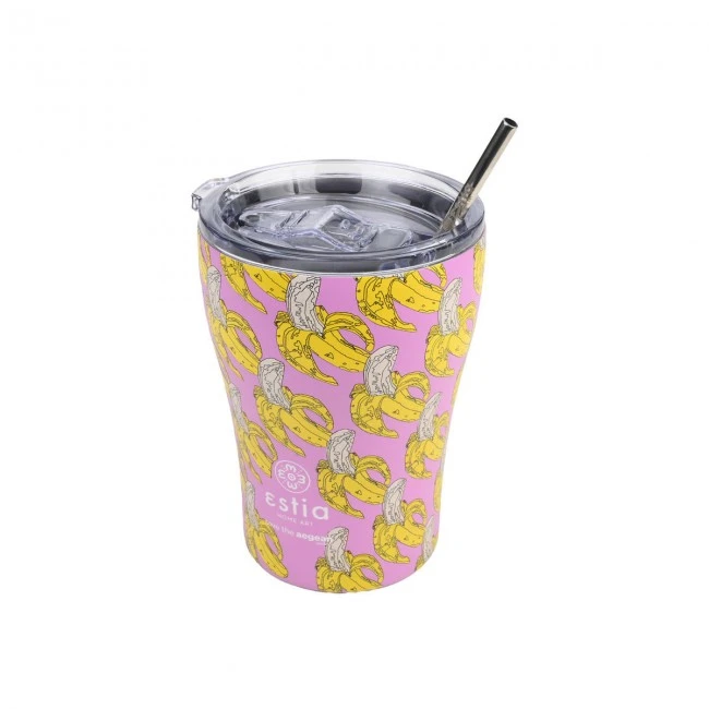 INSULATED COFFEE MUG SAVE THE AEGEAN 350ml BANANA SWIRL