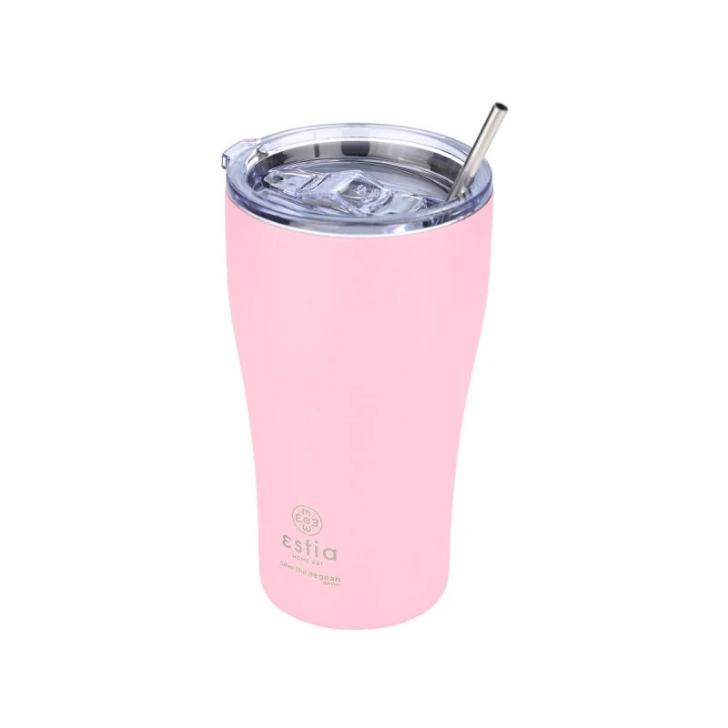 INSULATED COFFEE MUG SAVE THE AEGEAN 500ml BLOSSOM ROSE