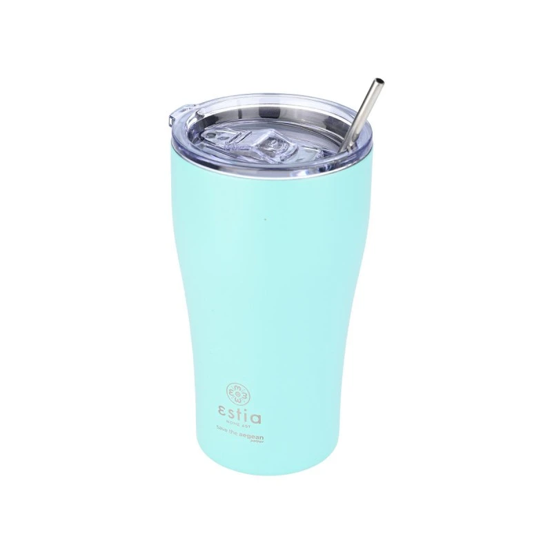 INSULATED COFFEE MUG SAVE THE AEGEAN 500ml BERMUDA GREEN