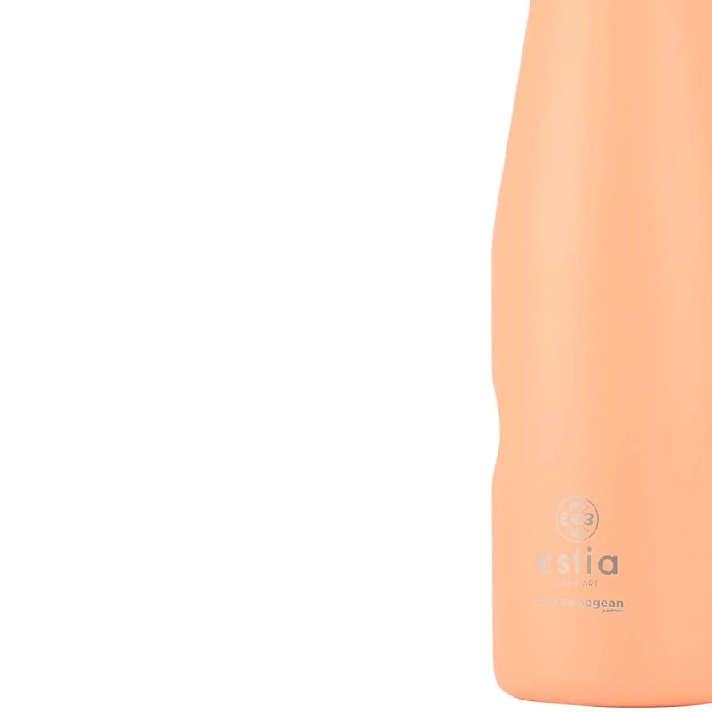 INSULATED BOTTLE TRAVEL FLASK SAVE THE AEGEAN 500ml PEACH FUZZ