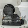 ESTIA ΠΙΑΤΟΘΗΚΗ BAMBOO ESSENTIALS ΔΙΩΡΟΦΗ ΜΕΤΑΛΛΙΚΗ ΜΑΥΡΗ ΜΕ BAMBOO ΛΑΒΕΣ