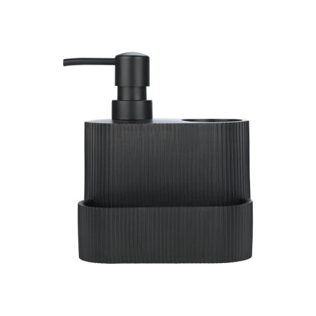 DISHWASHER CONTAINER WITH BRUSH &amp; SPONGE HOLDERS BLACK