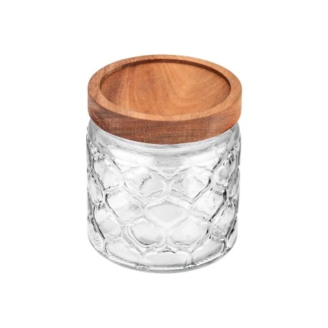 ESTIA ΔΟΧΕΙΟ ΑΠΟΘΗΚΕΥΣΗΣ ALLURE ΓΥΑΛΙΝΟ 500ml 11x10cm ΑΝΑΓΛΥΦΟ