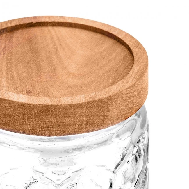 ESTIA ΔΟΧΕΙΟ ΑΠΟΘΗΚΕΥΣΗΣ ALLURE ΓΥΑΛΙΝΟ 500ml 11x10cm ΑΝΑΓΛΥΦΟ