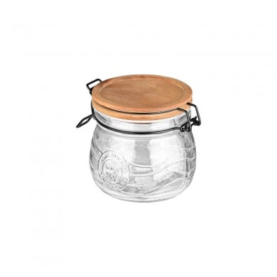 STORAGE CONTAINER ALLURE GLASS 500ml WITH CLIP LID