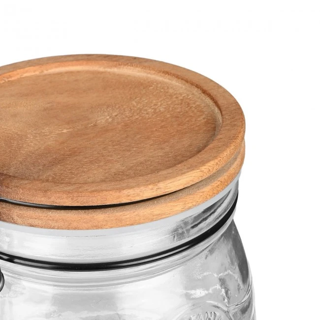 STORAGE CONTAINER ALLURE GLASS 500ml WITH CLIP LID