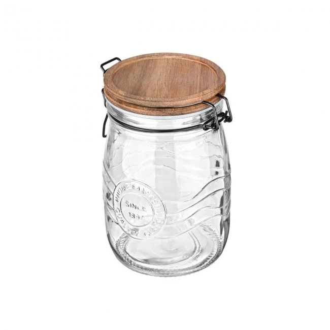 STORAGE CONTAINER ALLURE GLASS 1000ml WITH CLIP LID