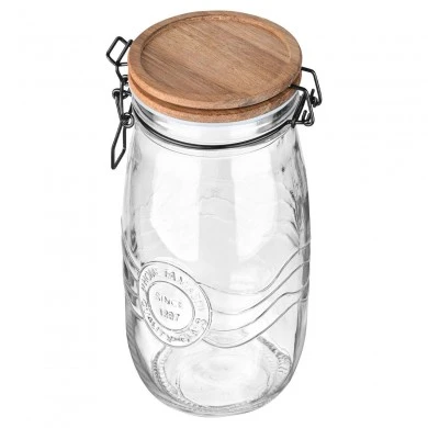 STORAGE CONTAINER ALLURE GLASS 2000ml WITH CLIP LID