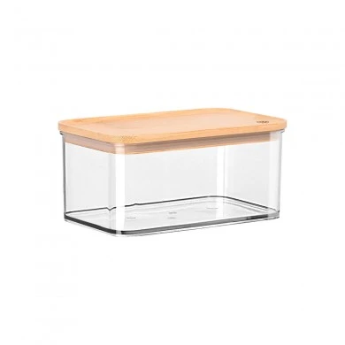 STORAGE CONTAINER BAMBOO ESSENTIALS PLASTIC 750ml STACKABLE