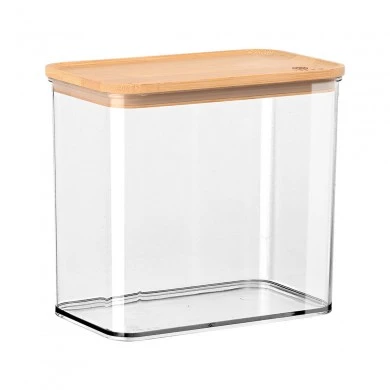 STORAGE CONTAINER BAMBOO ESSENTIALS PLASTIC 1650ml STACKABLE