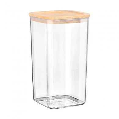 STORAGE CONTAINER BAMBOO ESSENTIALS PLASTIC 1200ml STACKABLE