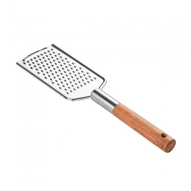HAND GRATER ALLURE STAINLESS STEEL WITH WOODEN HANDLE